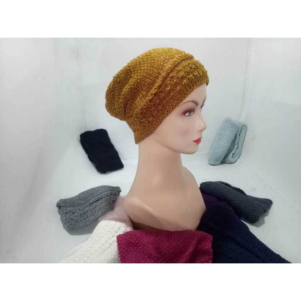 ciput nenek kupluk rajut nenek korolok bahan woll tebal