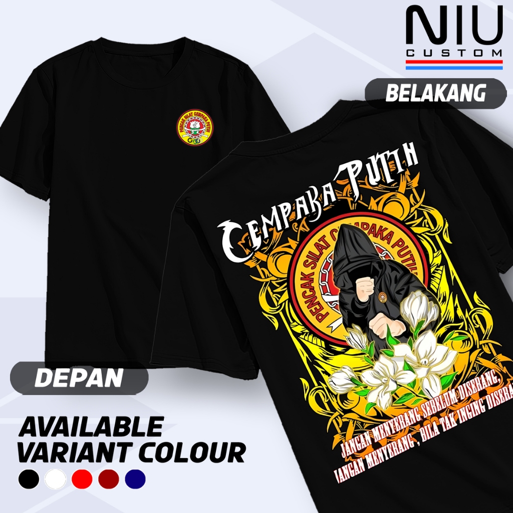 Kaos Silat Cempaka Putih Baju DIstro Keren Murah Terbaru Tshirt Pria Wanita Pencak Silat Indonesia