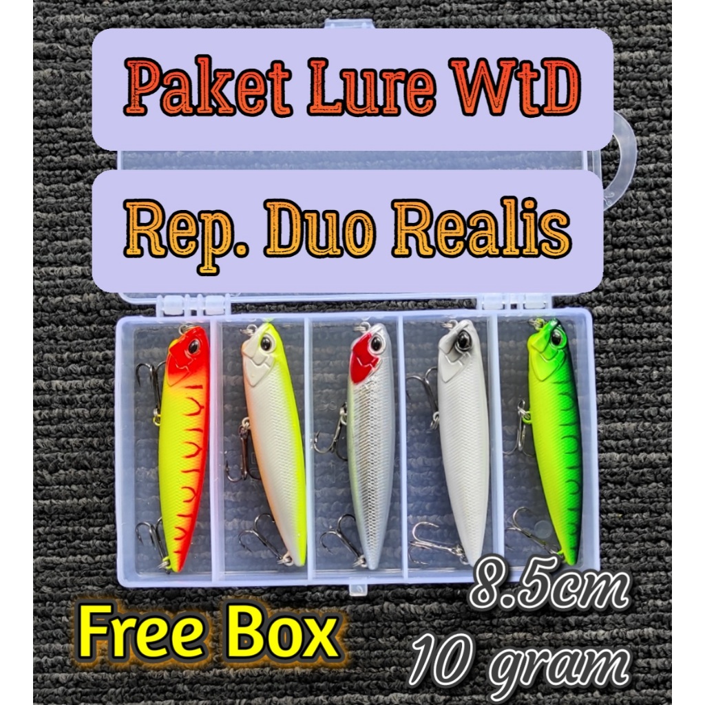PAKET SPECIAL UMPAN PENCIL WTD  85mm - 10gramTOP WATER DUO REALIS UMPAN MANCING WTD PENCIL UMPAN CAS