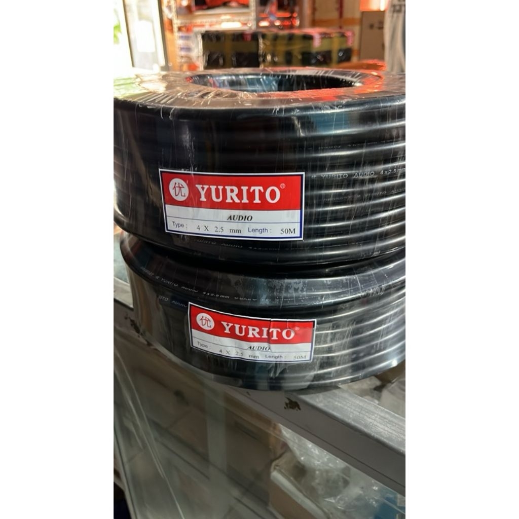 { panjang 50 meter } Kabel Speaker YURITO 4X2,5 4X2.5 mm NYYHY SERABUT ORIGINAL