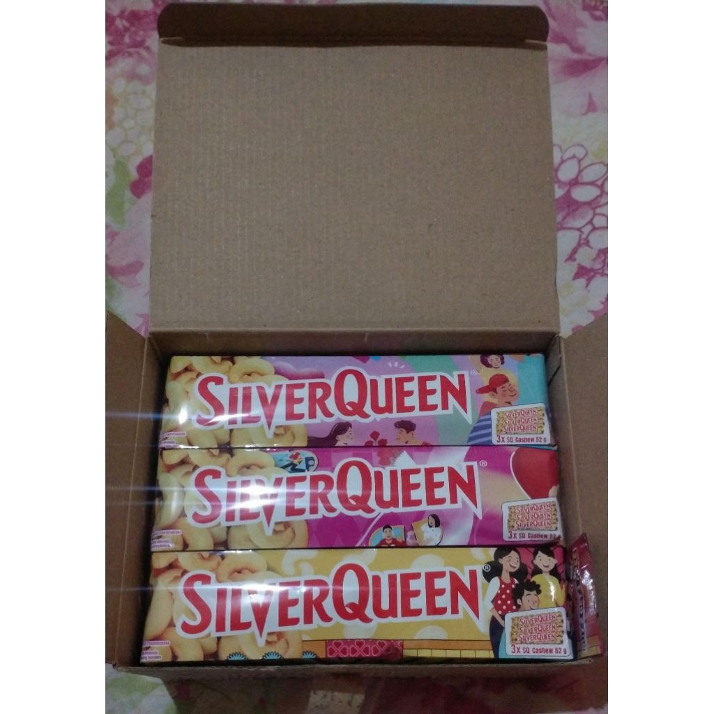 Silverqueen buy 2 get 1 free (3*52 gram) Custom Ucapan (free)
