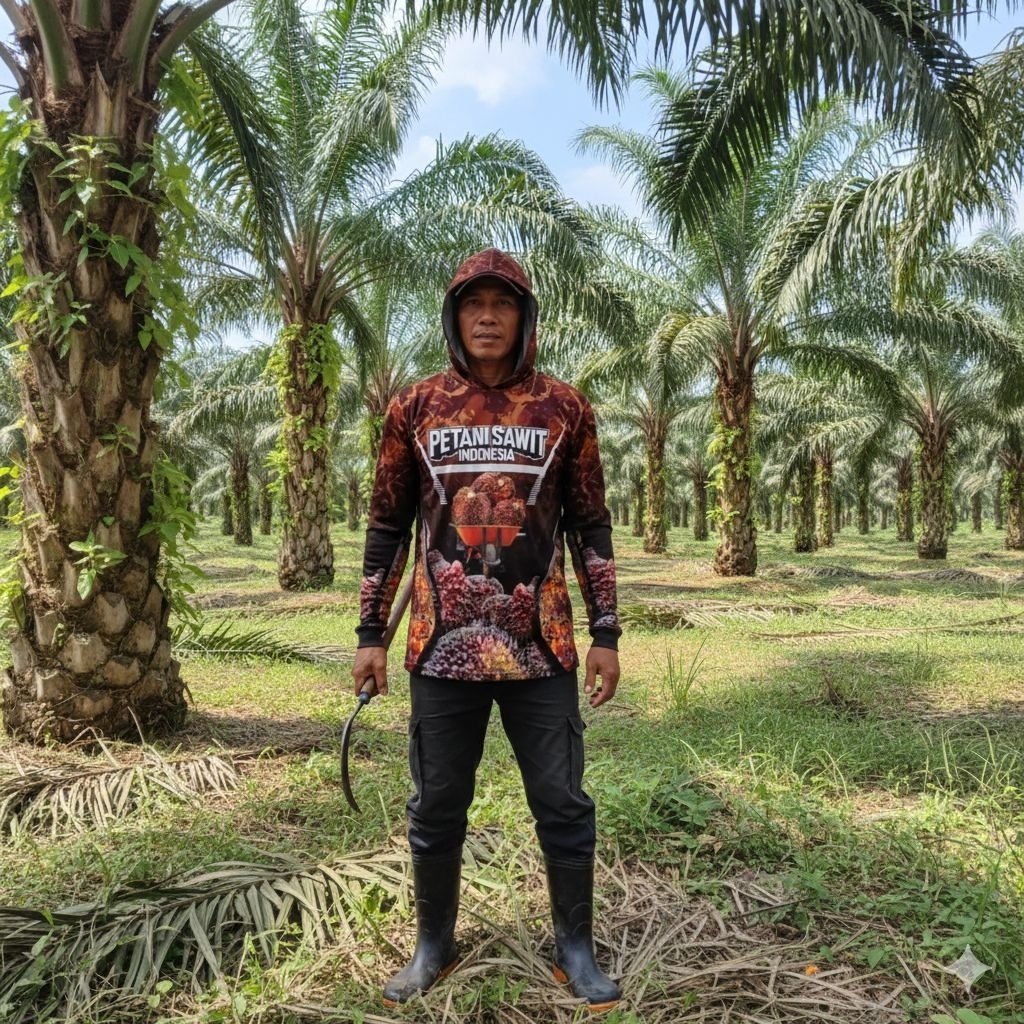 Baju Petani Sawit Jersey Sawit Lengan Panjang Full Printing Dryy Tebal Nyaman Adem