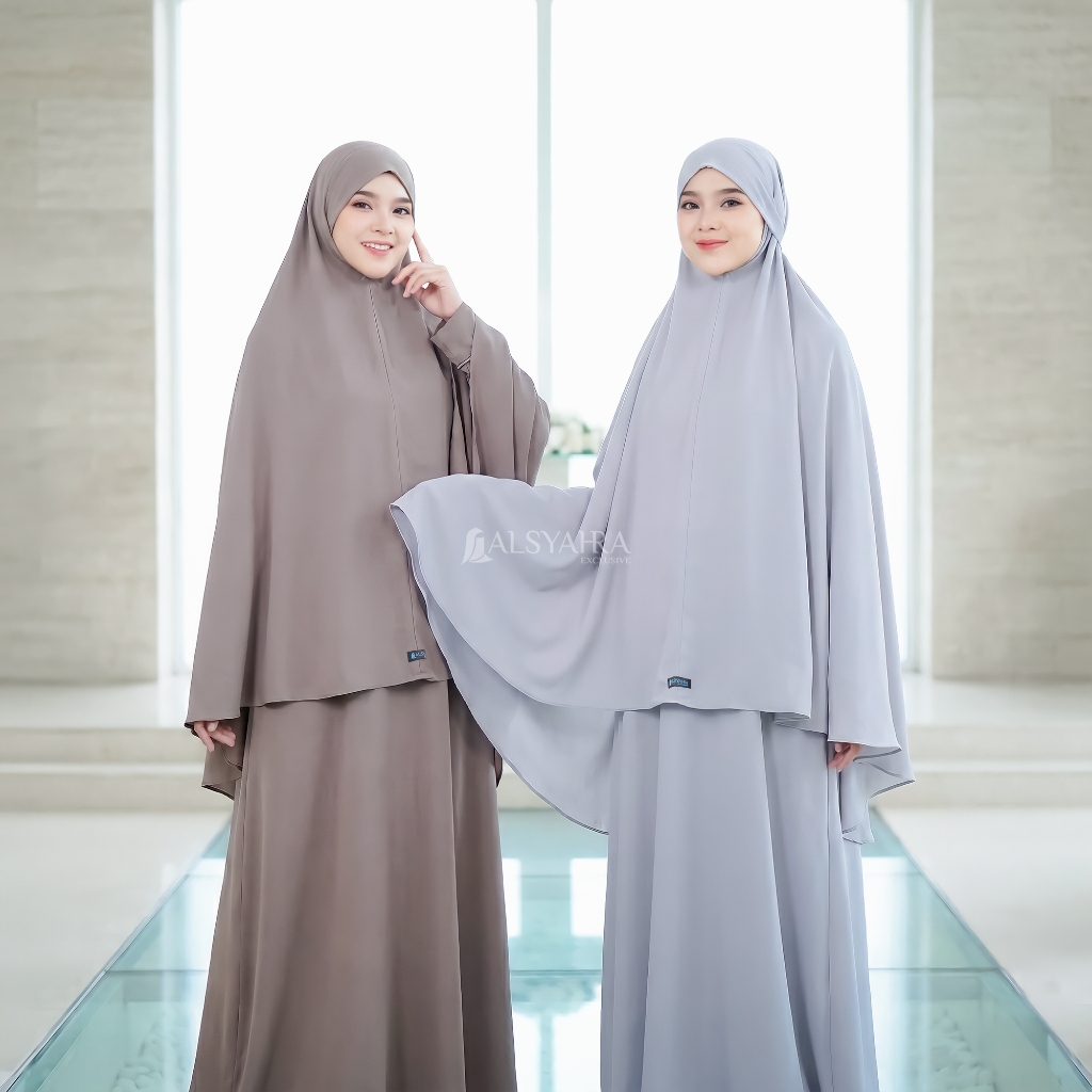 Set Khiban Khimar Bandana Cadar Tali FZ Premium Size XL Alsyahra Exclusive