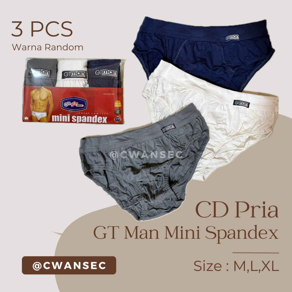 GT Man Celana Dalam Pria Mini Spandex 708 - CD Sempak Underwear Brief Pria