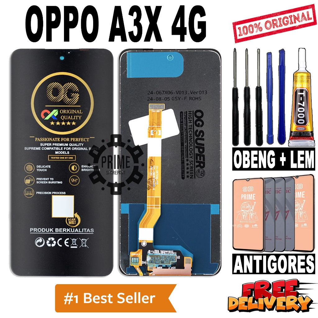 LCD TOUCHSCREEN OPPO A3X 4G ORIGINAL OEM LCD OPPO A3X 4G FULLSET