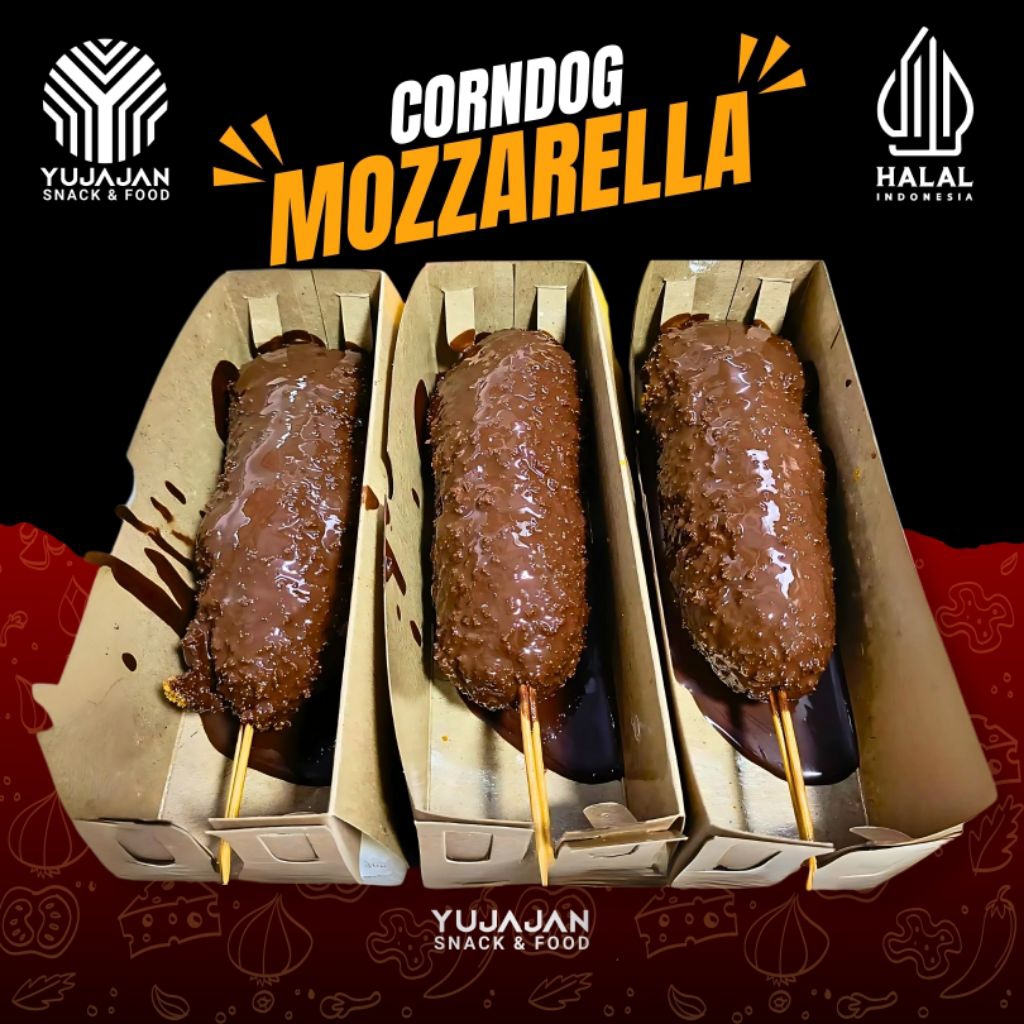 Corndog Mozarella Cokelat Frozen (Khusus Pulau Jawa) By Yujajan Snack & Food