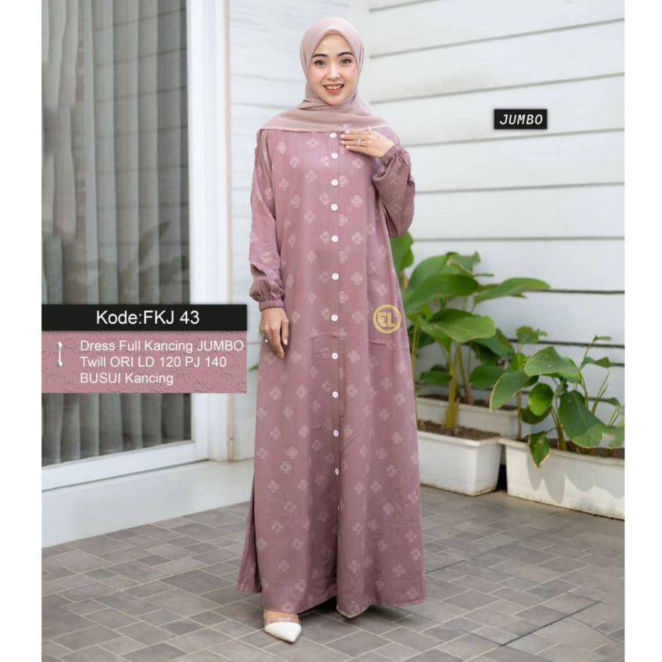 Gamis Twill Elzhaf Original Premium Size Jumbo/XXL Ld 120 Pb 140