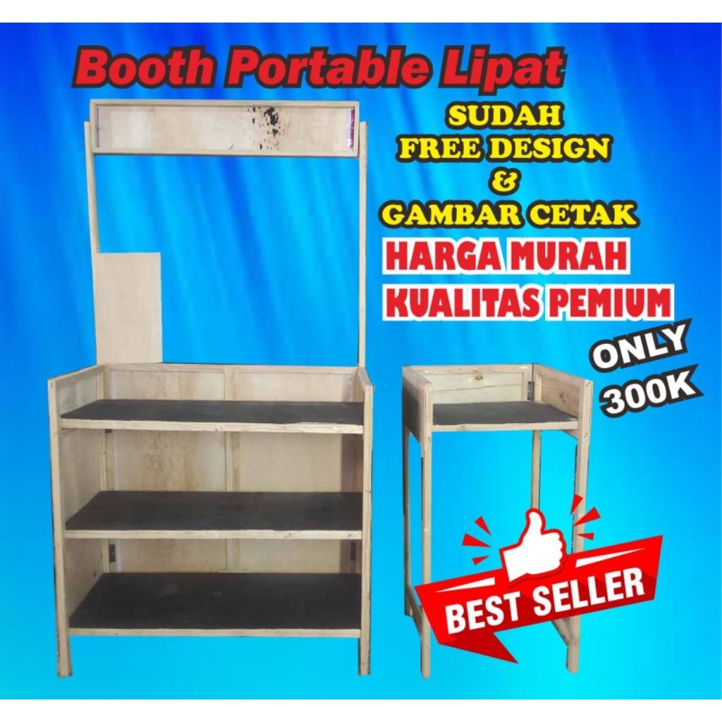 Booth portable/meja lipat/booth lipat/gerobak portable/gerobak lipat