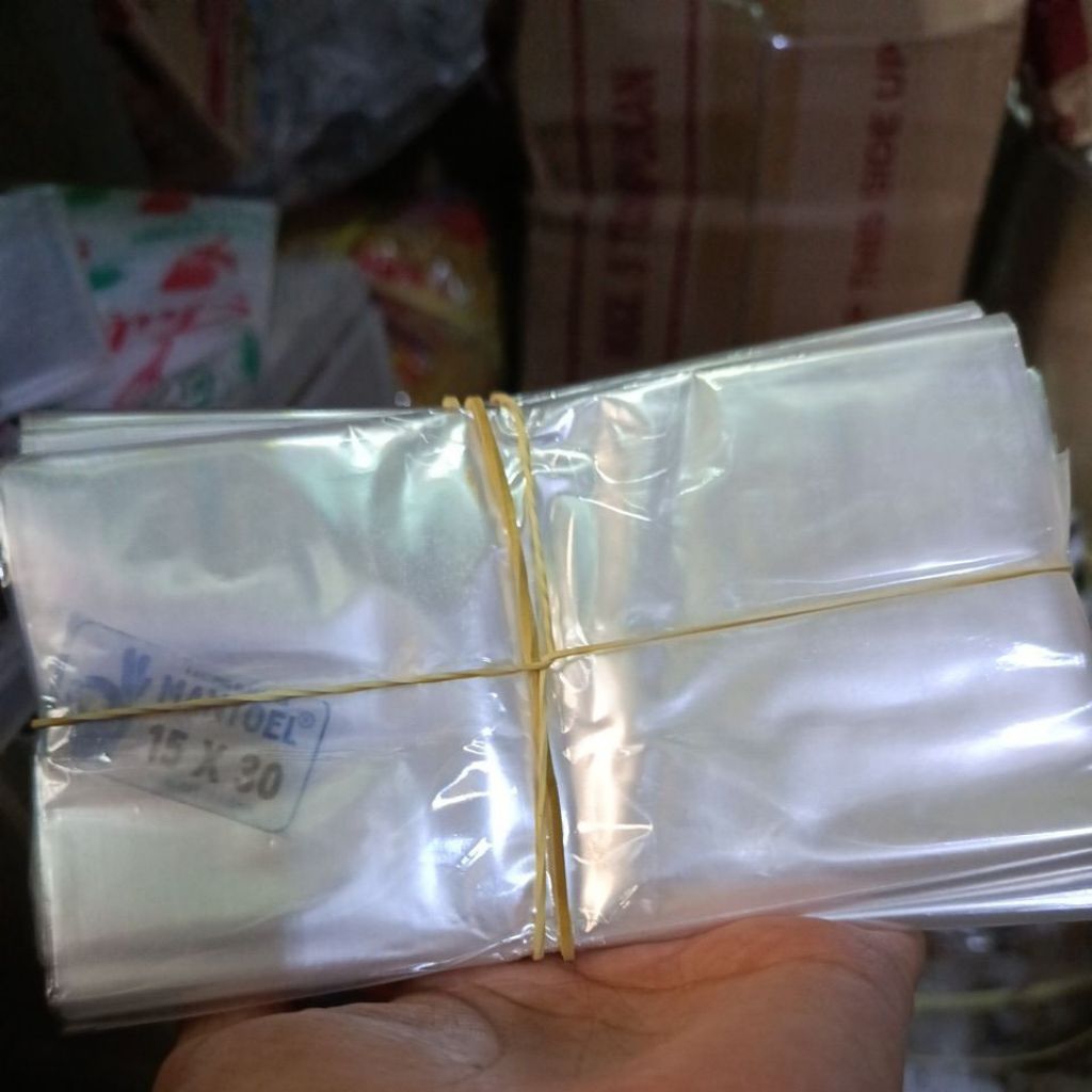 plastik aa bening ukuran 15x30