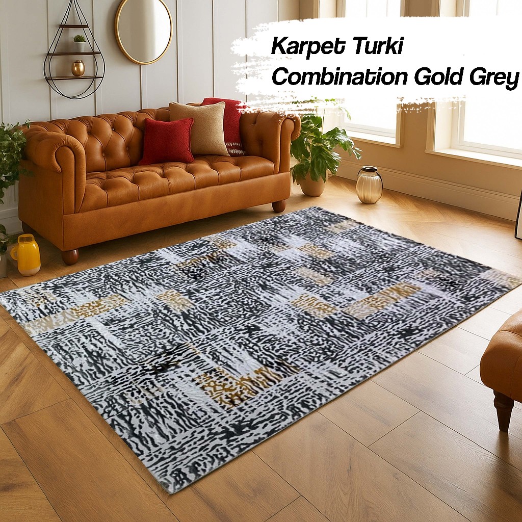 Karpet Turki Import Permadani Asli Turki Uk 200 x 290 Combination Gold Grey