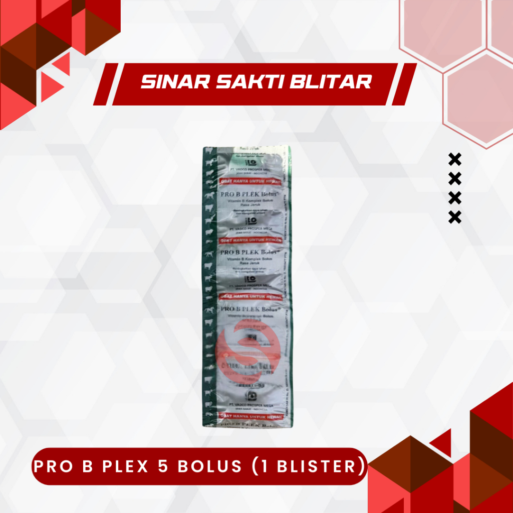 PRO B PLEX 5 BOLUS (1 BLISTER) - Vitamin B Komplek Untuk Hewan