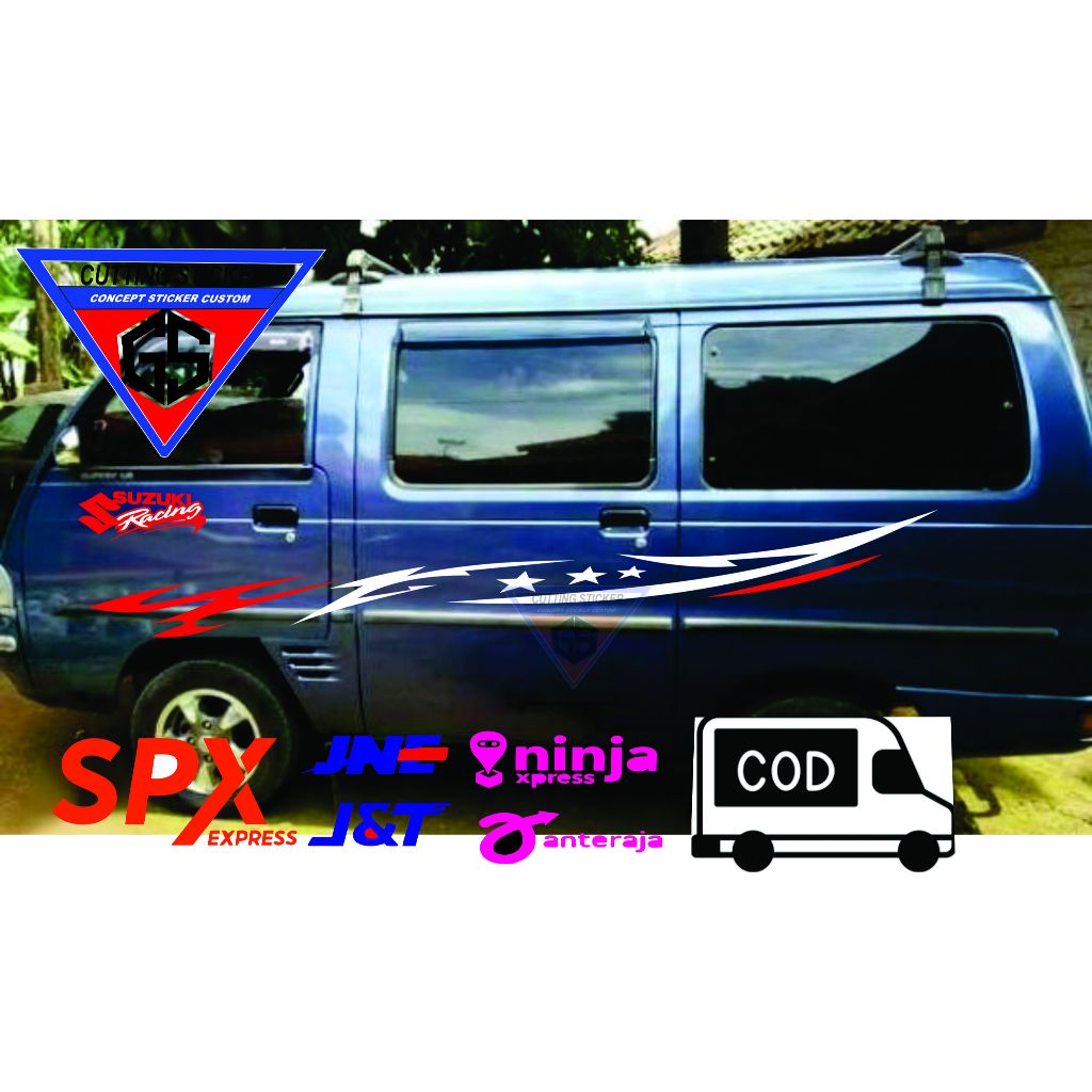 stiker list body mobil carry futura striping cutting carry futura