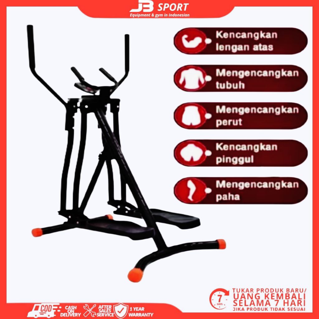 Alat olaraga Airwalker Alat fitnes gym Pembakar lemak Alat fitnes Rumahan