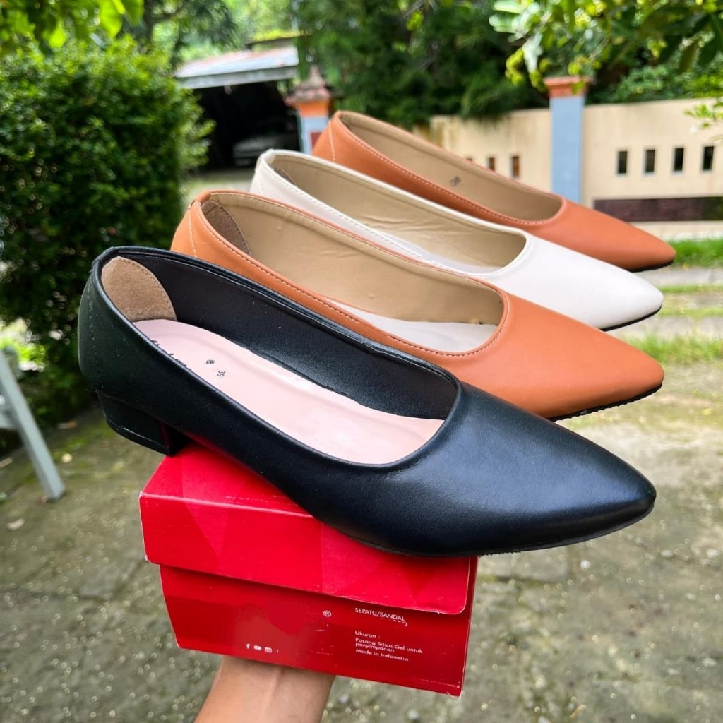 Sepatu wanita dewasa - sepatu kerja hak 3 cm matahari
