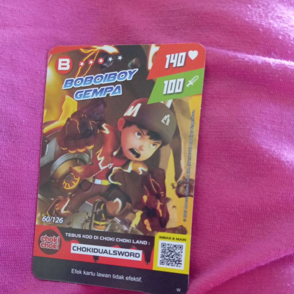 kartu boboiboy choki choki