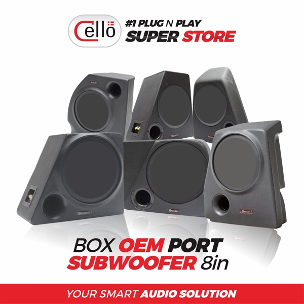 CELLO Box Subwoofer OEM Audio Mobil  8inch – Kemasan Tanpa Unit Speaker