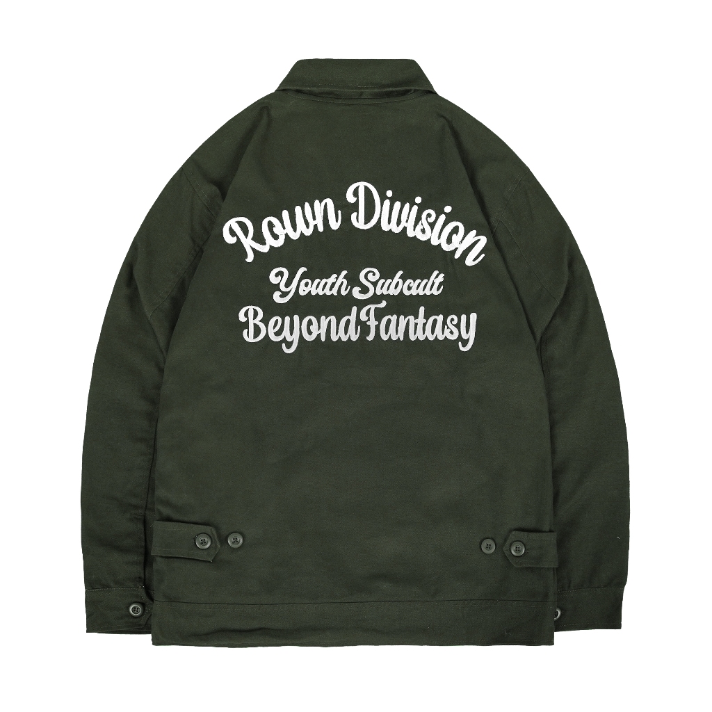 Rown Division Official Deck Jacket - Rowndvsn Jaket Kanvas Artania Army