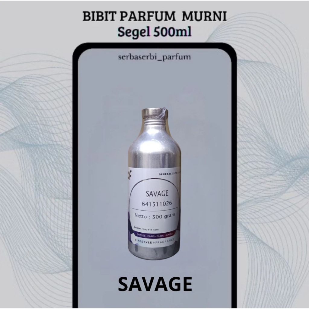 PARFUM SAVAGE BY GCF 500ML SEGEL