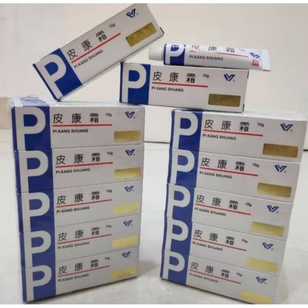 Salep Kulit Pi Kang Shuang Biru 10g 1Pak Isi 20 pcs - Meredakan Gatal, Mengatasi Jamur, Membantu Ale
