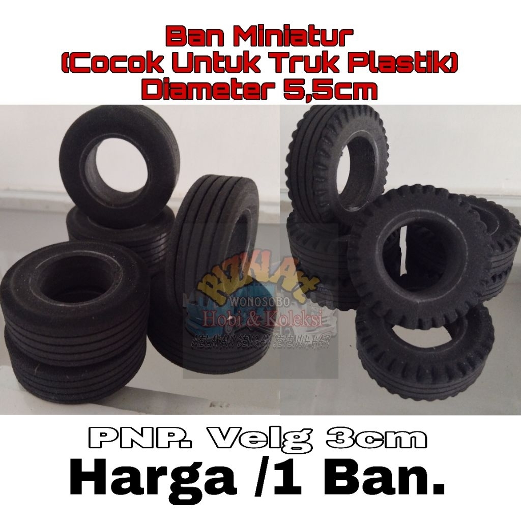 Ban Miniatur Diameter 5,5cm (cocok untuk truk plastik)