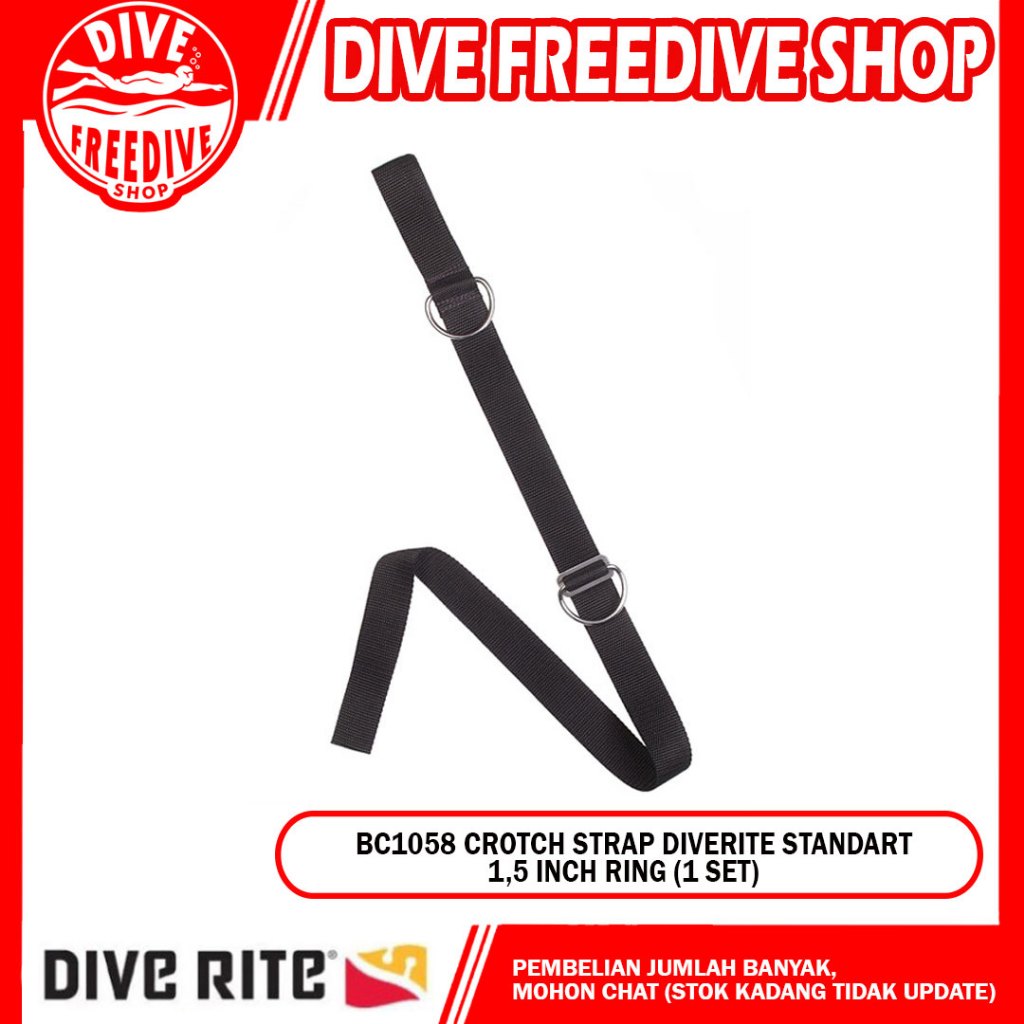 BC1058-1.5 Crotch Strap BCD Technical Diving Diverite Standart 1,5 inch Quick Release Dive Rite Accs