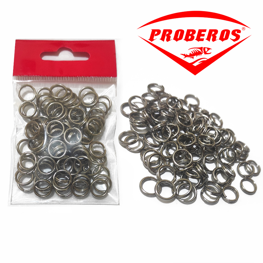 100 Buah Split Ring Soft Frog Konektor Pancing Stainless Anti Karat