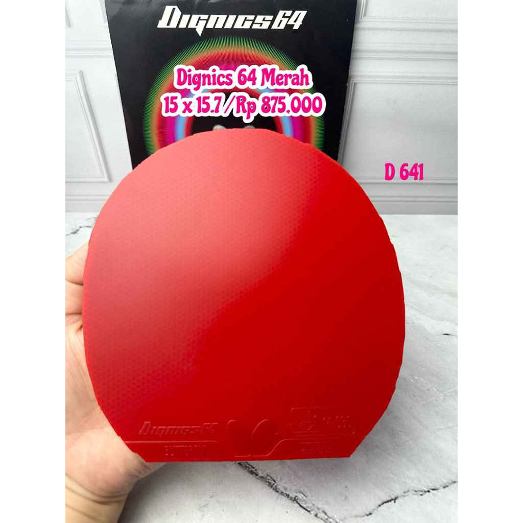 second karet bet bat tenis meja pingpong butterfly Dignics 64 hitam original market japan