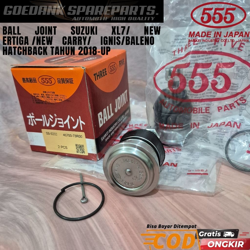 BALL JOINT ARM NEW ERTIGA / NEW CARRY/ XL7 / IGNIS / BALENO HATCHBACK TAHUN 2018-UP MEREK 555 SANKEI
