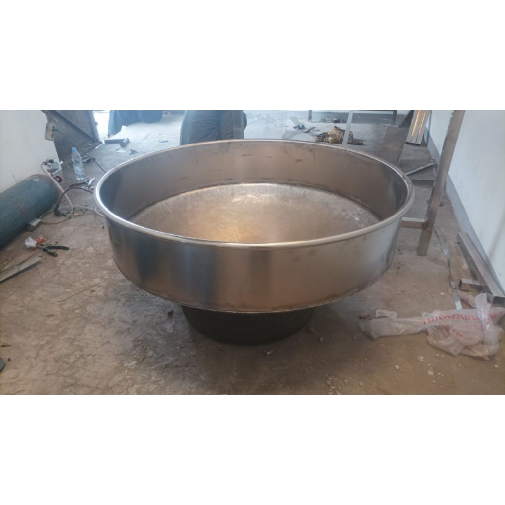 Wajan besar jumbo stainless 304 model sambung diameter 100cm