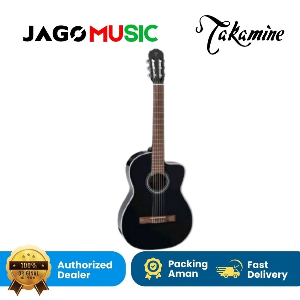 Gitar Elektrik Nylon Takamine GC2CE BLACK Guitar Takamine GC2 CE Acoustic Nylon