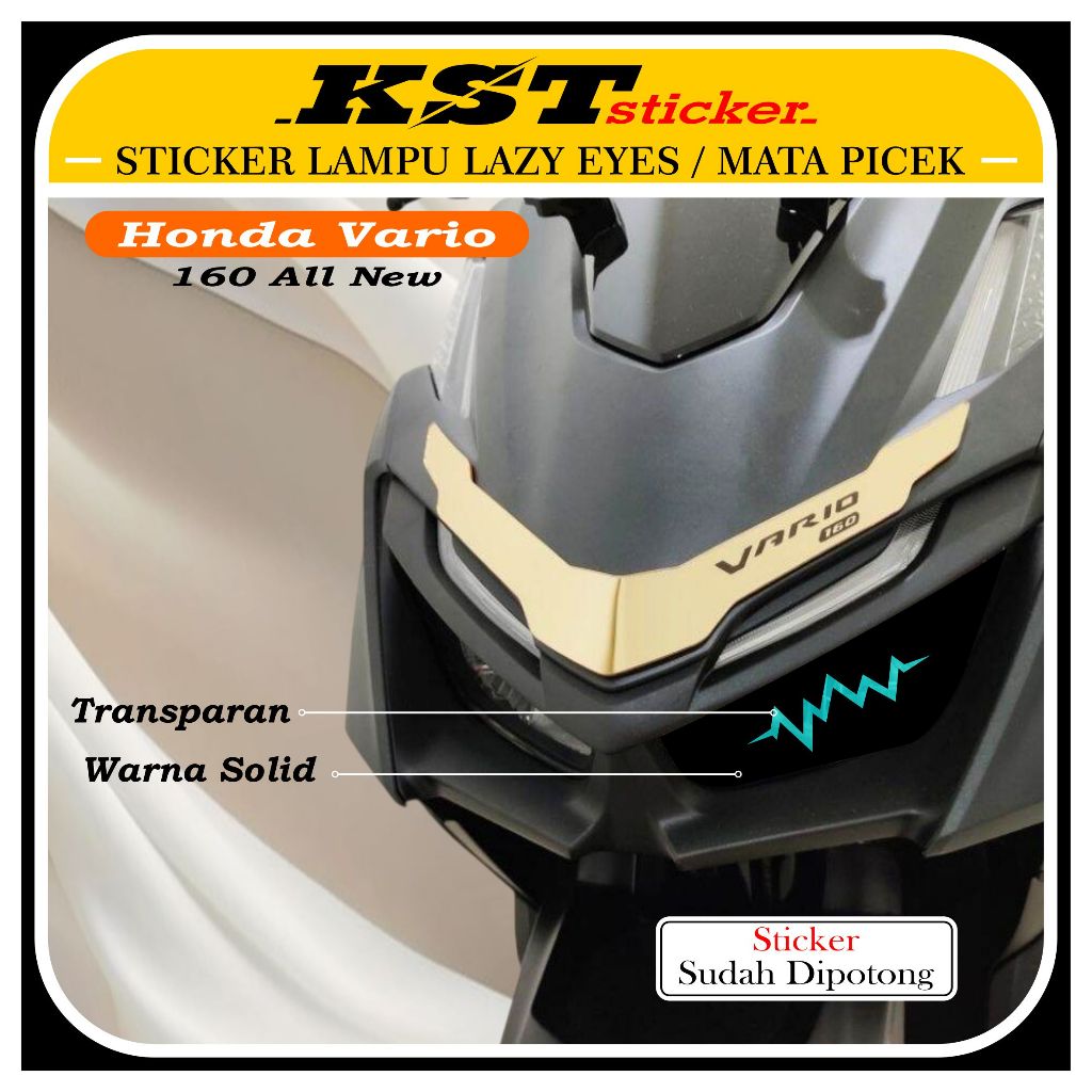 Stiker Lampu Mata Picek Vario 160 ALL NEW | Stiker Lazy Eyes Vario 160  New 2023 | Stiker Lampu Pice