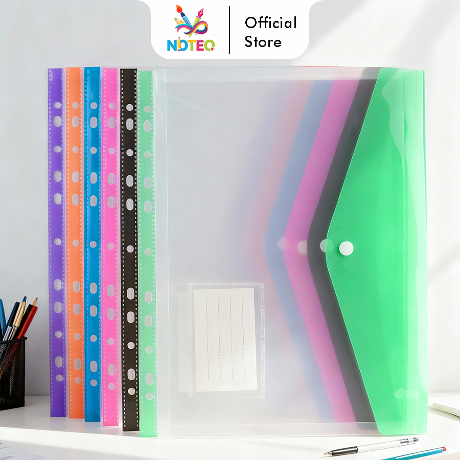 Map Kancing 11 Lubang A4 Set 6 Pcs | Document Holder Sheet Organizer Binder File WJJ-0514