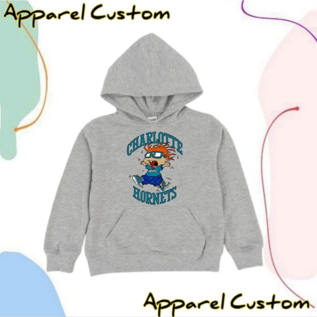 JAKET HODIE ANAK MOTIF CHARLOTTE HORNETS