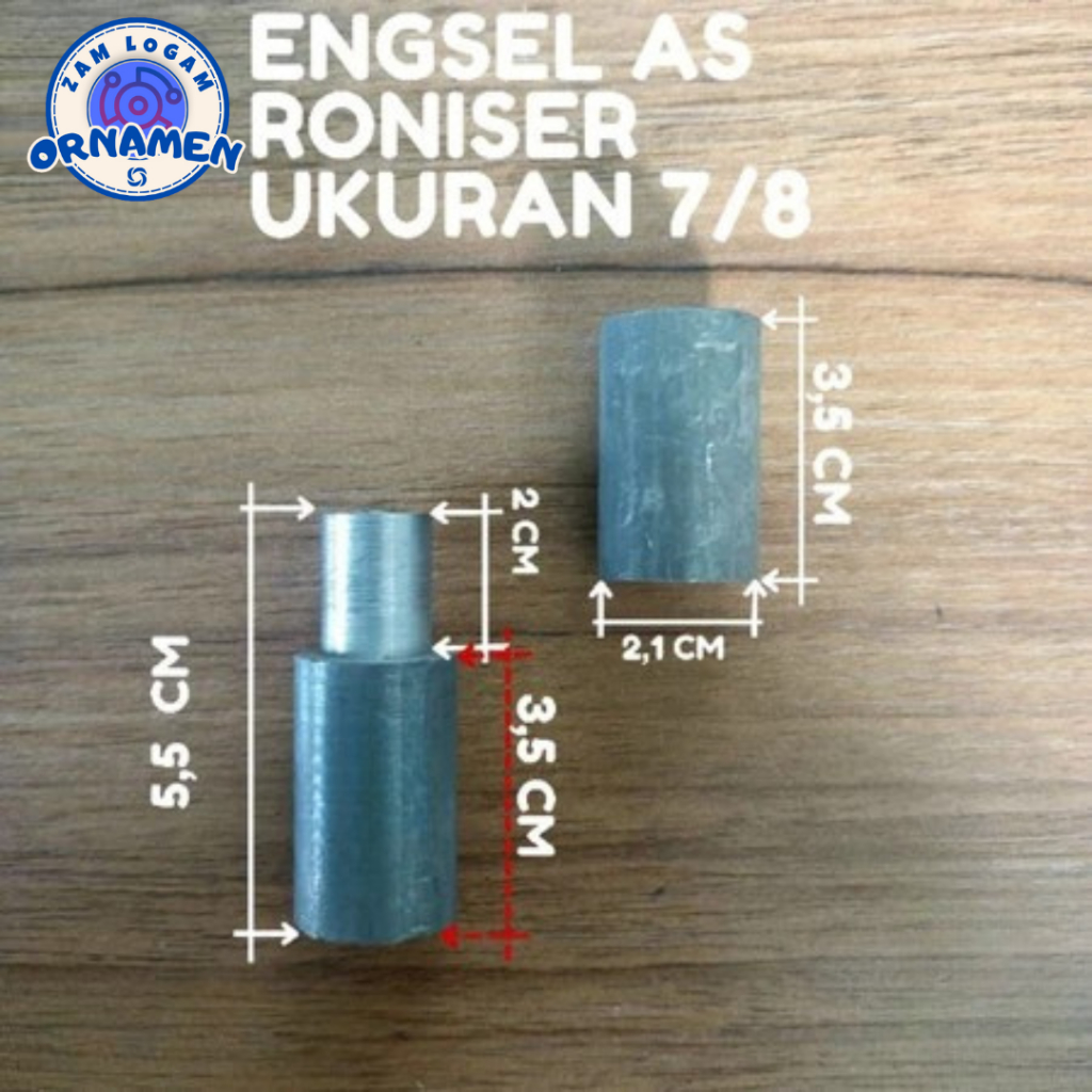 Engsel Bubut Besi AS Roniser Ukuran 7/8 Inch / Engsel Pintu Pagar / Engsel Pintu Gebyog/ Engsel Pint