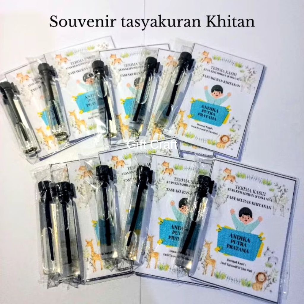 (ISI 50 Pcs ) Souvenir Parfum Tasyakuran Khitan / Khitanan GRATIS KARTU UCAPAN