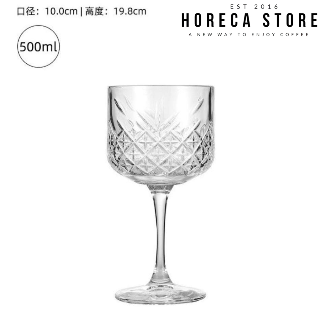 Vintage Original Big Wine Glass Cup 500ml / Heavy 50cl Trophy size Glass Wine Glass - Gelas Wine bes
