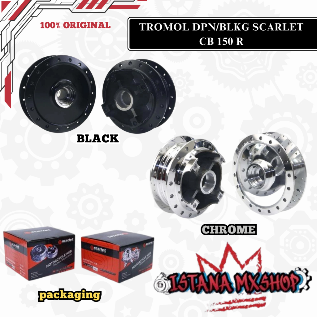 Tromol Hub Trombol Scarlet Set Depan Belakang CB R 150 R