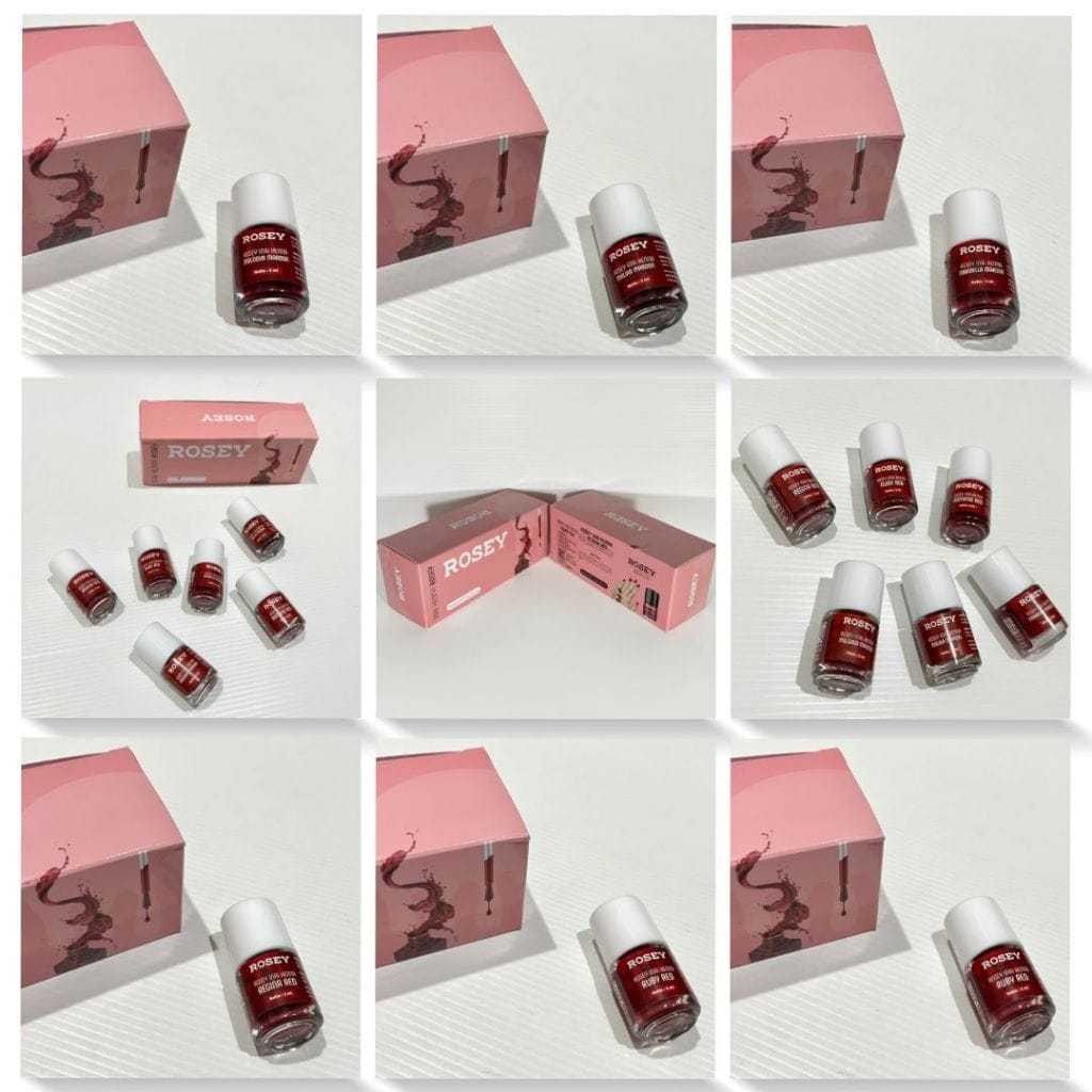 12PCS AL LATIF ROSEY NAIL POLISH HENNA 5GR