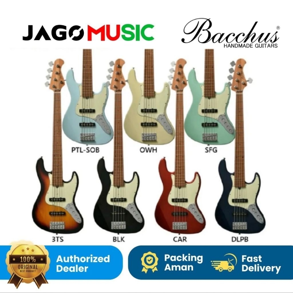 Gitar Bass Elektrik Bacchus Universe Series WJB5 630 ACT RSM Gitar Bass Bacchus WJB5 630ACT RSM-3TS 