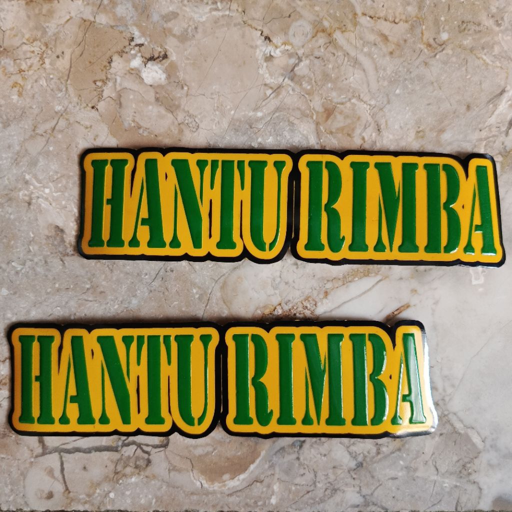 stiker embos hantu rimba
