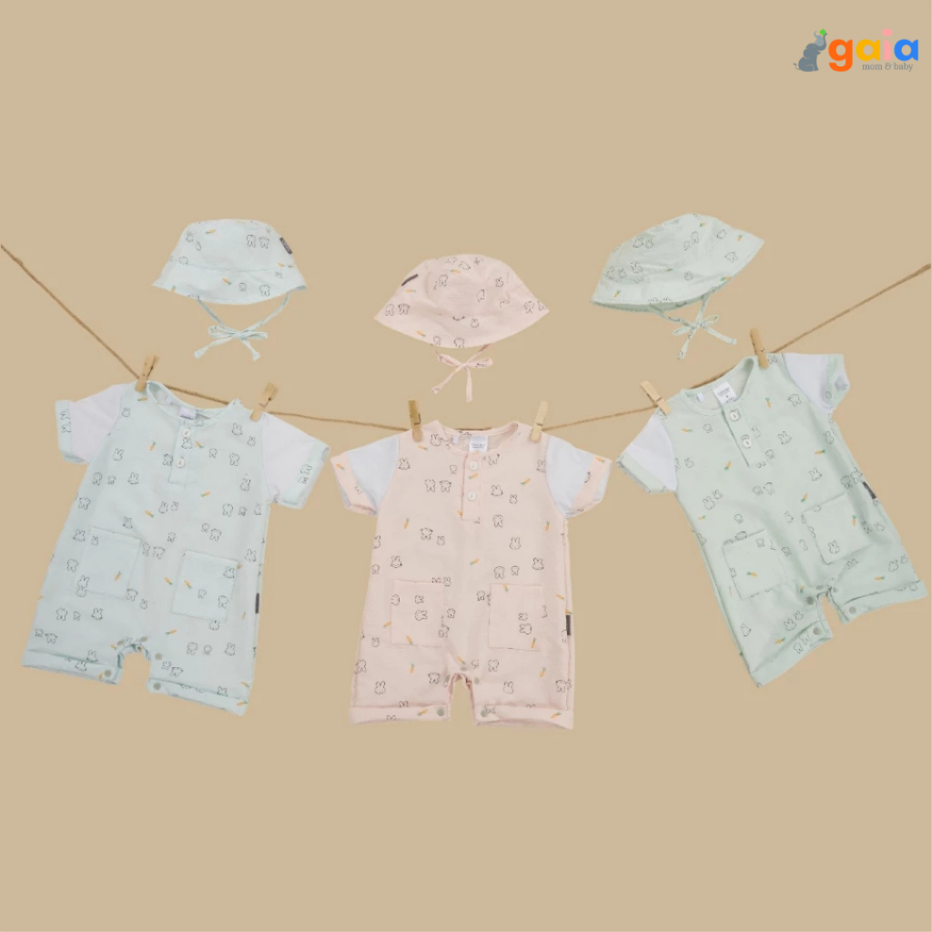Dialogue Baby Jamie Baby Romper With Hat | Baju Romper Bayi