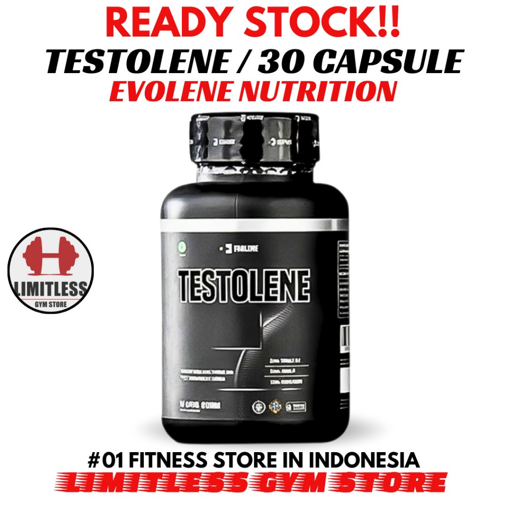 Evolene TESTOLENE Test Booster 30 Kapsul Evo Boost Tongkat Ali Tribulus BPOM