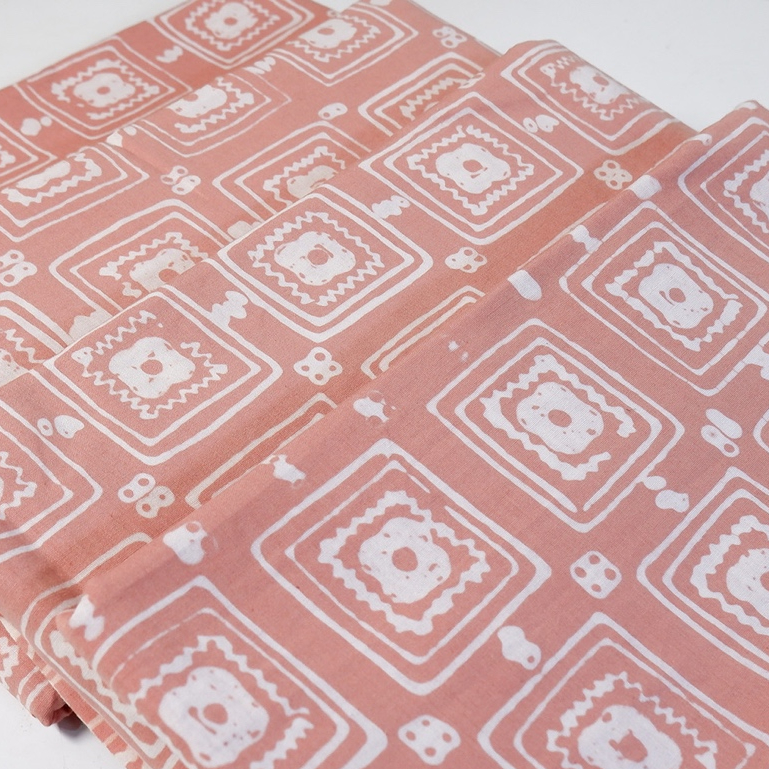 Kain Batik Cap Tradisional Dengan Warna Nude Bahan Premium Batik - Limited Edition Batik Handmade Ek