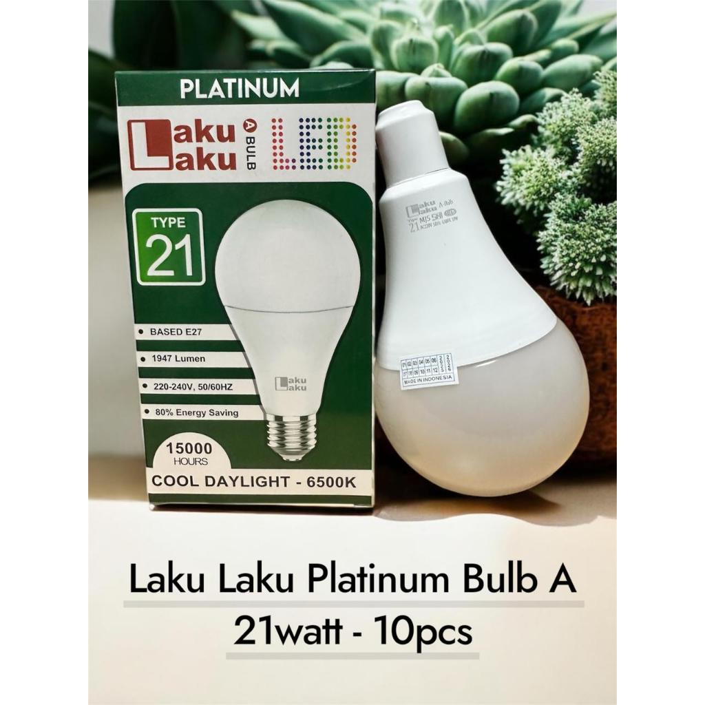 Lampu LED Laku Laku 21W Putih Terang Hemat Energi - LAMPU Lakulaku PLATINUM A 21W PAKET 10PCS - Bohl