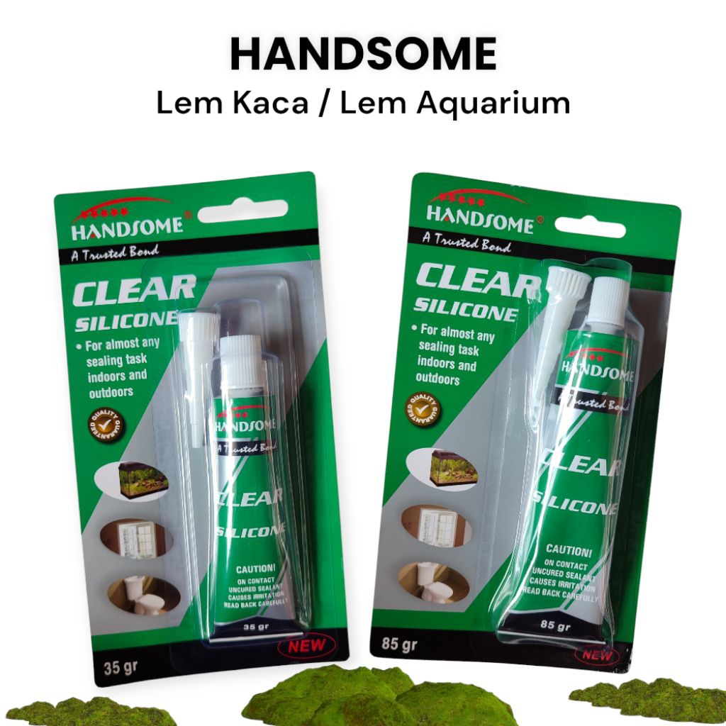 Lem Aquarium 35gr, 85gr HANDSOME/ Lem Kaca/Lem sealent