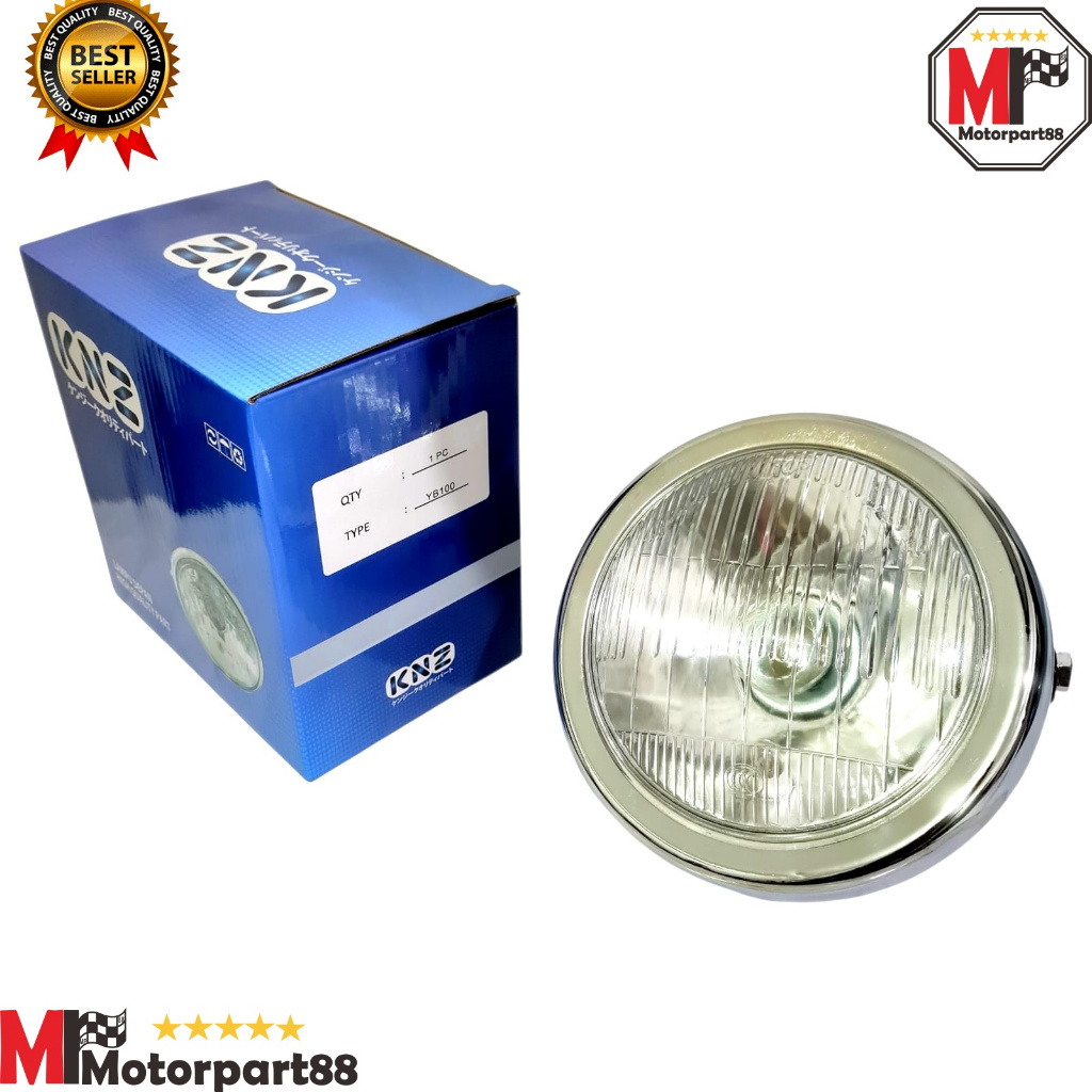 HEAD LAMP KNZ REFLEKTOR LAMPU DEPAN ASSY YB100 YB 100 CHROME KNZ