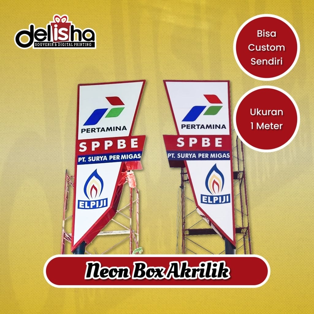 Neon Box Akrilik 1 Meter Custom