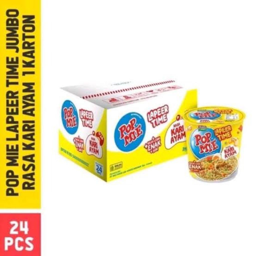 INDOMIE POP MIE RASA KARIE AYAM 1 DUS ISI 24 PCS