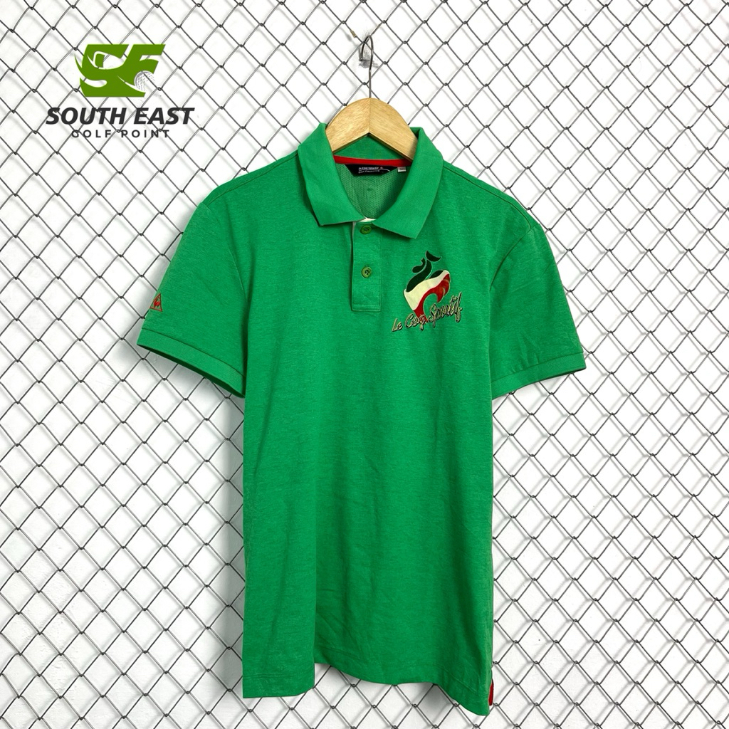 Le Coq Sportif Golf Polo Shirt Grass Green Color