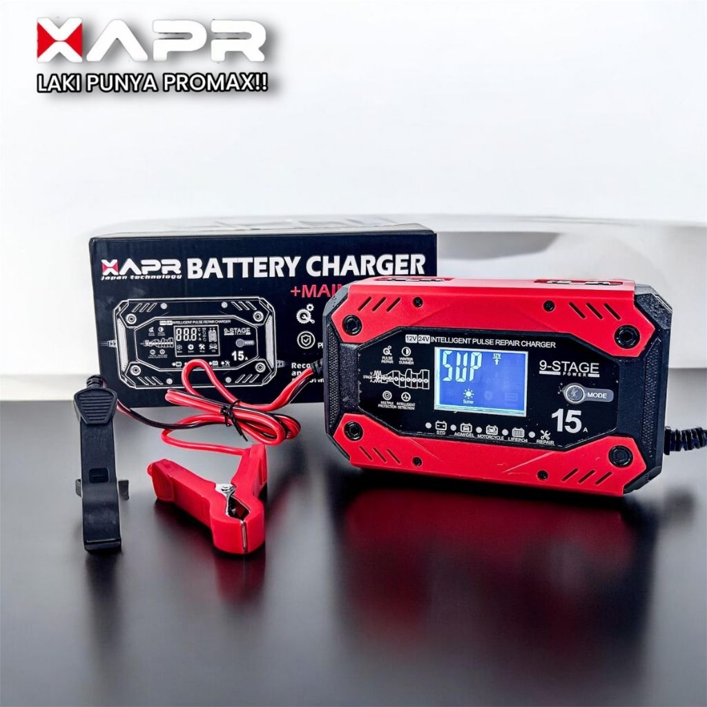 X-APR AP92 / AP92PROMAX CHARGER AKI 6-AMPERE / 15-AMPERE